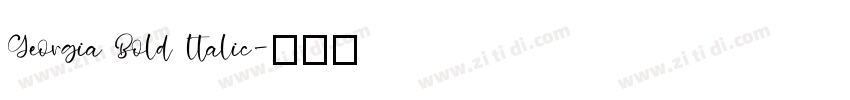 Georgia Bold ltalic字体转换